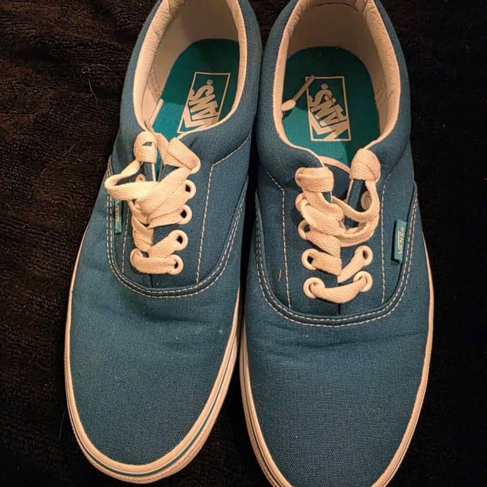 Womens vans turquoise 9.5